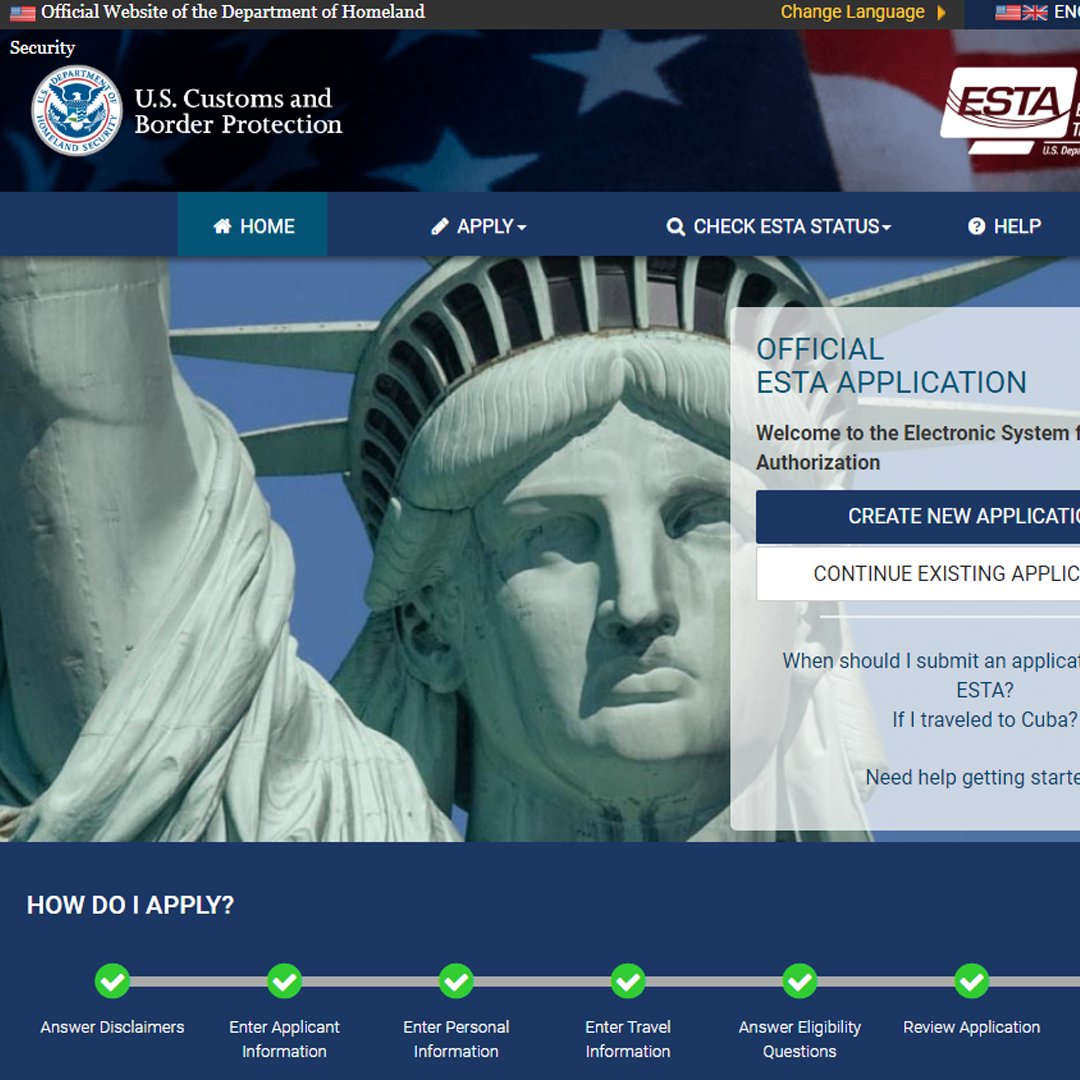 미국 ESTA 전자여행허가 신청 방법